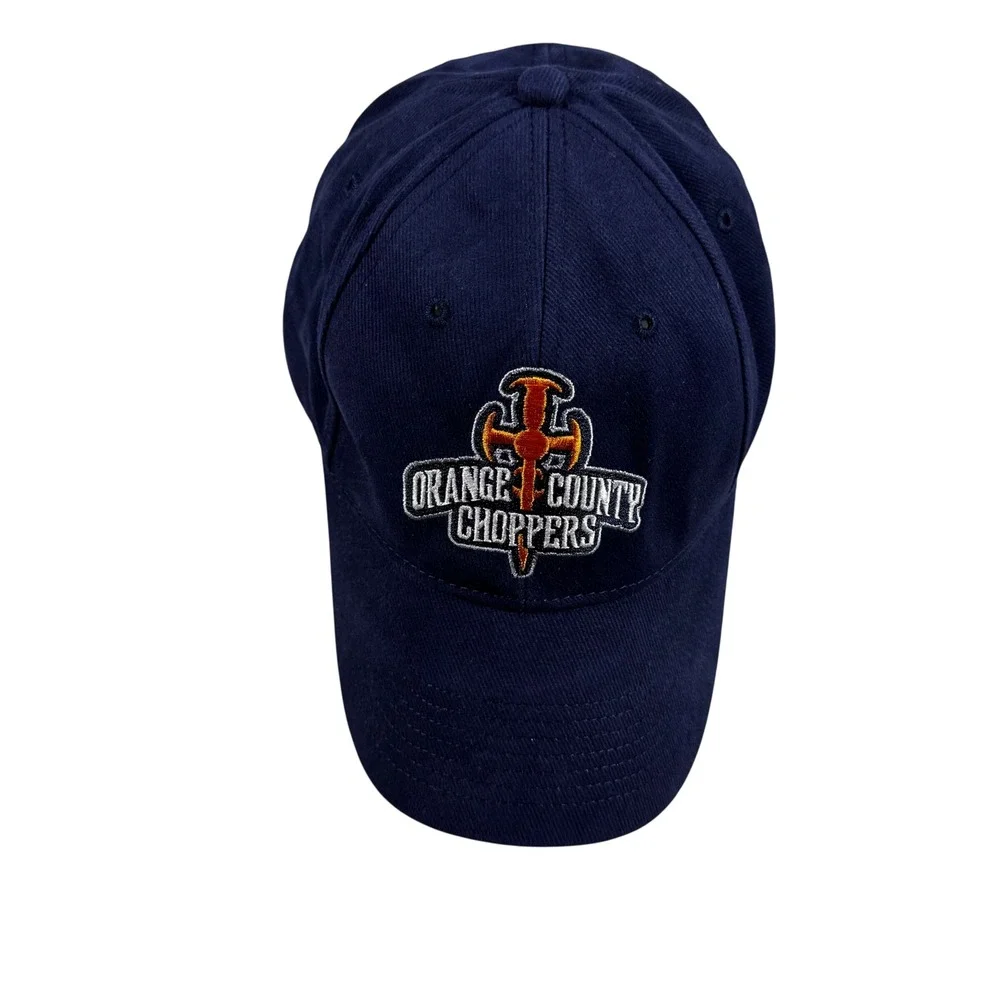 Orange County Choppers Baseball Cap Mens OSFA Navy Blue Embroidered Logo Hat